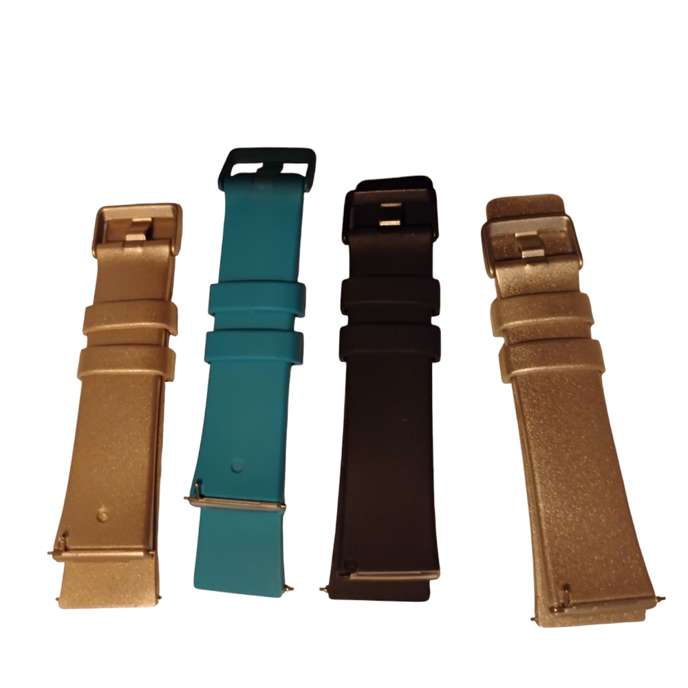 Stylish Men's Watch Bands Set - Gold, Blue, Black